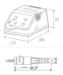 Фрезер SalonHome T-XJD8500 професійний для манікюру JD8500 на 35 000 оборотів - мініатюра 3