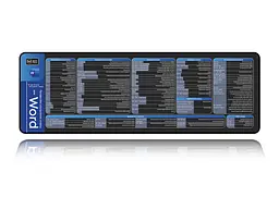 Великий килимок для мишки WorkPlaceShop Поєднання клавіш для Word 900 x 300 мм