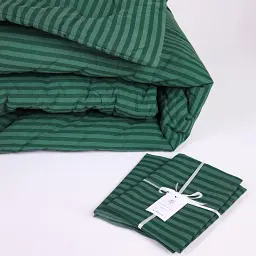 Ковдра антиалергенна MirSon літо №136 Сolor Fun Line Stripe Emerald з евкаліптовим волокном 110х140 см (2200010857214) - мініатюра 5