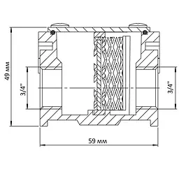 Фільтр газовий Koer 3/4" Kg.F01.A KR3104 - мініатюра 2