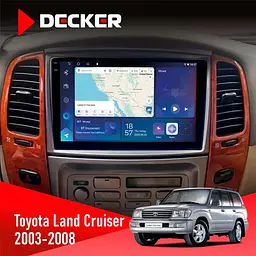 Штатна магнітола Toyota Land Cruiser (100) 2003-2008 Decker D10-007 4x64, DSP, 360, 4G Decker (НФ-00007575)