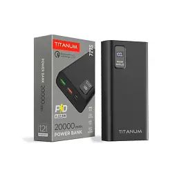 Повербанк TITANUM TPB-727S 22.5W QC+PD чорний 20000mAh Power Bank