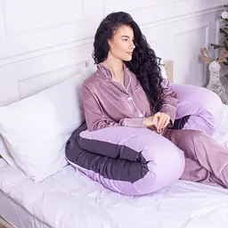 Подушка MirSon для вагітних і відпочинку Delicate Satin №8030 U-подібна Lupine (2200006178682) - мініатюра 6