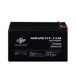 Акумулятор AGM LPM 12V - 7.2 Ah - мініатюра 2