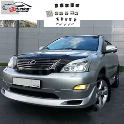 Дефлектор капоту мухобійка Lexus RX 1997-2003 з рамкою під решітку радіатора Євро Кріплення (Vip Tuning) LX02 - мініатюра 2