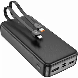 Портативна батарея Power Bank Hoco J118A Speed Energy with cable 20000mAh Black - мініатюра 3