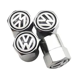 Ковпак вентиля колеса Volkswagen VW 4 шт Тюнінг Сірі - мініатюра 3