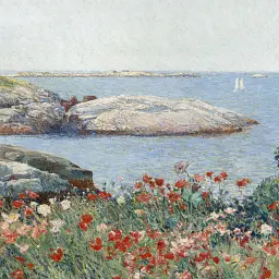 Інтер'єрна картина Маки на острові Шолз, Чайлд Хассам, Childe Hassam, Poppies, репродукція картини, 48×60 см (id7018) - мініатюра 6