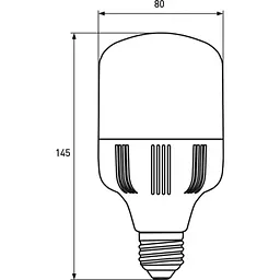 Світлодіодна лампа Euroelectric LED Надпотужна Plastic, 20W, E27, 4000K (50) (LED-HP-20274(P)) - мініатюра 3