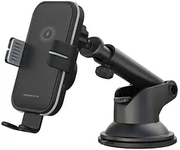 Автотримач XO WX027 Car holder 15W Wireless Charger Чорний