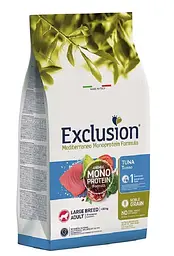 Сухий корм Exclusion Noble Grain Adult Tuna Large Breed із тунцем для дорослих собак великих порід 12 кг