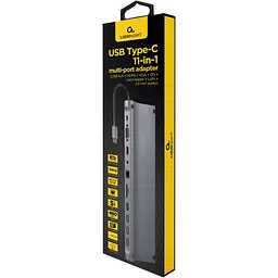 USB-Хаб Cablexpert A-CM-COMBO11-01, USB Type-C 11-в-1 (A-CM-COMBO11-01) - мініатюра 2