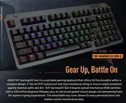 Клавiатура Asus TUF Gaming K3 Gen II Opti-Mech RGB 97key Switches ABS Black (90MP0390-BKMA00)_promo - мініатюра 3
