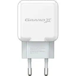 Зарядний пристрій Grand-X 5 В 2.1 А білий (CH-03W) - мініатюра 2