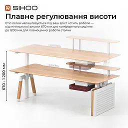 Геймерський стіл Sihoo D07 1.6m Maple/White (D07B-102/D07J-102-AB) - мініатюра 14