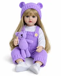 Реалістична Кукла Реборн 55 см повністю вінілова Doll Reborn Baby Born К0100317 - мініатюра 4