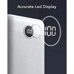 Портативний зарядний пристрій Veger L30 30000mAh з дисплеєм вихід PD20W вхід PD18W/QC18W білий - мініатюра 6