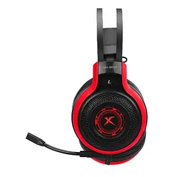Дротові навушники Xtrike Me Gaming RGB Backlight GH-908, USB, 3.5mm, 2.2m, black-red - мініатюра 2