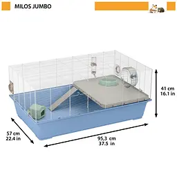 Модульна клітка Ferpalst Milos Jumbo для мишей та хом'яків - мініатюра 2