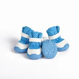 Черевики Ruispet для малих порід собак, демісезонні, 4 шт./упак. сині, 4,0x3,5 см, №2 - мініатюра 3