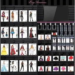 Leg Avenue - Long straight center part wig - Довга перука (неоновий рожевий) - мініатюра 5