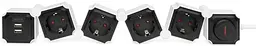 Блок розеток Flexible 4xSchuko 16A 2xUSB 2.4A вимикач Digitus osv0002011