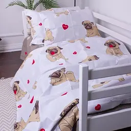 Простирадло MirSon Kids Time Бязь, 17-0566, Pug-dog - мініатюра 5