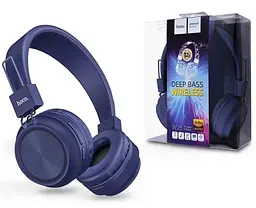 Навушники бездротові HOCO W25 Bluetooth 5.0 Blue з мікрофоном - мініатюра 5