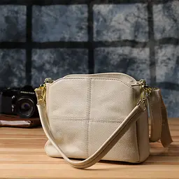 Жіноча шкіряна сумка з трьома секціями. Vintage 22,5х16,5х11,5 см sum0027556 - мініатюра 11