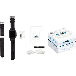 Годинник - телефон для дитини AmiGo GO004 Splashproof з камерою та ліхтариком чорні - мініатюра 6