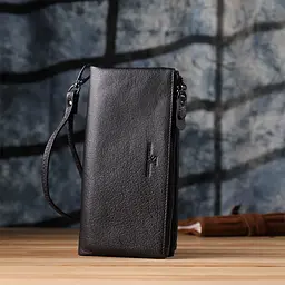 Практичний шкіряний гаманець на три відділення ST Leather 20,5х10,5х3 см acs0029687 - мініатюра 9