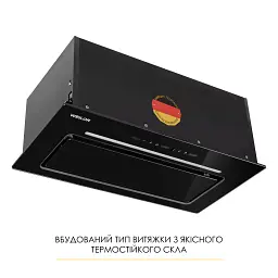 Витяжка повновбудована WEILOR LUMINA WBG 68 BLACK - мініатюра 5