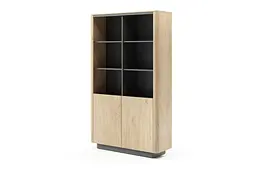 Стелаж Perfect Home Торро / Torro 2D/113 2-дверний Дуб кремона/чорний (PFH-091413) - мініатюра 5