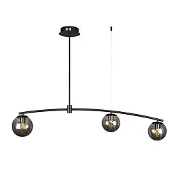 Люстра стельова LED Levistella 7529827-3 BK+BK, E27, чорний метал, 3 плафони, сучасний стиль
