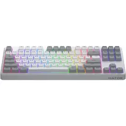 Клавіатура Hator Rockfall 3 Mecha TKL QMK/VIA Orange Wireless White (HTK851UA) - мініатюра 2