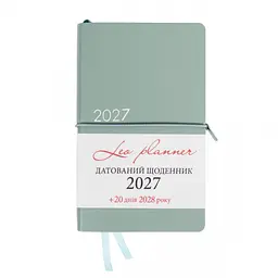 Щоденник діловий Leo Planner 2027 Glory м'який 12х20 cм 352 сторінки фісташковий (252717) - мініатюра 3