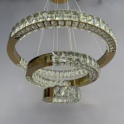 Люстра кільця Linisoln 7968-60*40*20 FG метал, кришталь, LED, 70 Вт, 120-50 см, 60*40*20 см - мініатюра 5