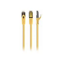 Патч-корд 0.25м S/FTP Cat 6A CU LSZH yellow Cablexpert (PP6A-LSZHCU-Y-0.25M)