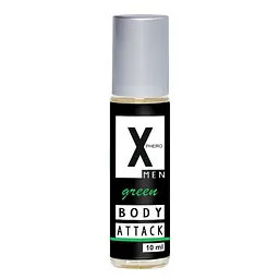 Чоловічі парфуми з феромонами X-Phero Body Attack Green, 10 мл