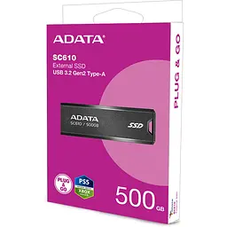Зовнішній SSD накопичувач ADATA SC610 500GB Black (SC610-500G-CBK/RD) [168832] - мініатюра 8