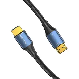 Кабель мультимедійний HDMI M to HDMI M 2.0m 8K60Hz cotton braided blue Vention (ALGLH) - мініатюра 2