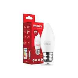 Лампочка Vestum C37 6W 3000K 220V E27 (1-VS-1302)