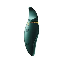Вібратор 2в1 з язичком Zalo Hero Jewel Green