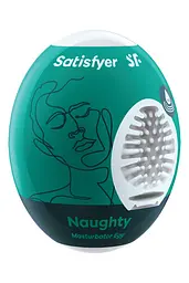 Мастурбатор-яйце Satisfyer Single Naughty, 7х5.5 см (зелений)