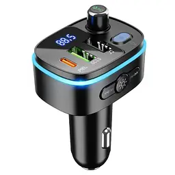 Адаптер автомобільний HOCO Fast car BT FM transmitter E62 2USB і 1Type-C 20W - мініатюра 5