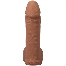 Фалоімітатор Doc Johnson The Realistic Cock ULTRASKYN 6 Inch with Balls, карамельний - мініатюра 3
