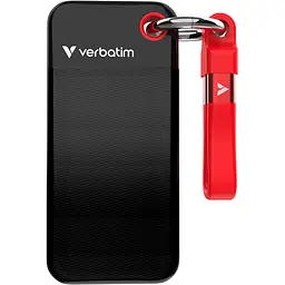 Зовнішній SSD накопичувач Verbatim Pocket 1TB Black/Red (32192) [157790]