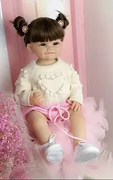 Реалістична Кукла Реборн 55 см повністю силіконова Doll Reborn Baby К0100615 - мініатюра 8