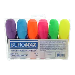 Набір маркерів Buromax Neon з гумовими вставками 6 шт. (BM.8904-94) - мініатюра 3