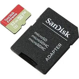 Карта пам'яті SanDisk 32GB microSD class 10 V30 A1 UHS-I U3 Extreme Action (SDSQXAF-032G-GN6AA) - мініатюра 2